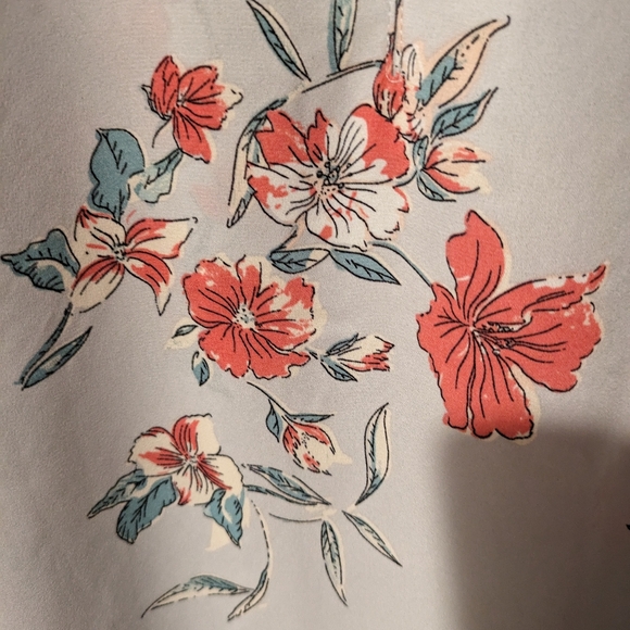 NWT Torrid Harper Georgette Floral V-Neck Ruched Short Sleeve Blouse Size 2X - Picture 9 of 14